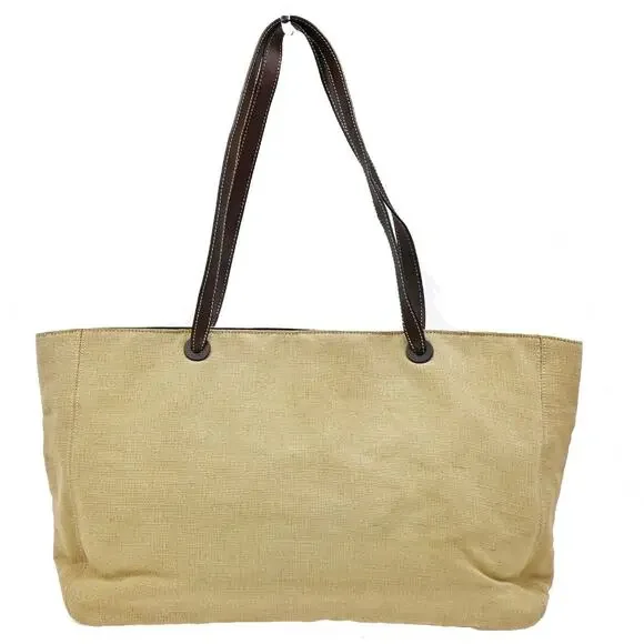 Chanel Canvas Vintage CC With Leather Tote Beige - Picture 2 of 6